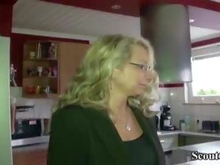 German Big Natural Tits MILF Seduce to Fuck by Neigbor